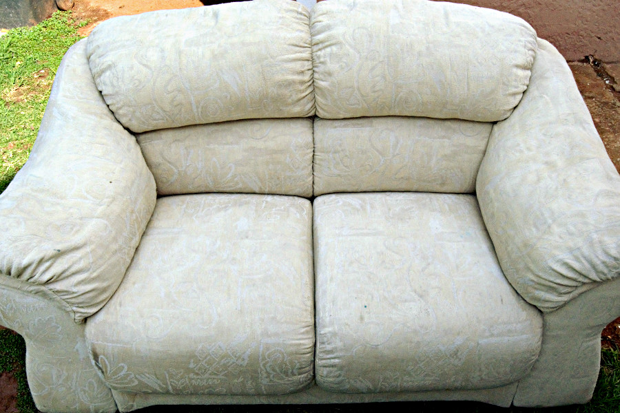 2 seater couch after cleaning
